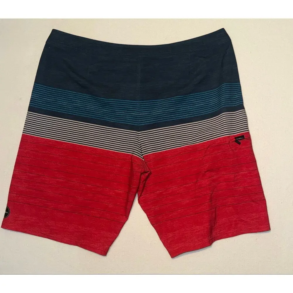 O’Neal hyperfreak heist red & white & blue  boardshorts
